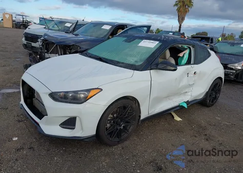 2019 Hyundai Veloster Turbo Ultimate z USA, uszkodzony, nr VIN KMHTH6AB5KU015786